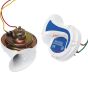 AllExtreme EXHRN02 MOCC Loud Snail Shaped Horn with 22 Sound Tone, Electric Air Siren for Bike Motorcycle Car SUV Bus Truck & Off Road Vehicle (1 Set)
