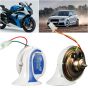 AllExtreme EXHRN02 MOCC Loud Snail Shaped Horn with 22 Sound Tone, Electric Air Siren for Bike Motorcycle Car SUV Bus Truck & Off Road Vehicle (1 Set)
