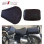 Allextreme PU Leather Bike Seat Cover- | Thick Cushioning | Anti-Slip | Water-Resistant | Split Cushion | with Brand Name Design Bike Accessories -for Royal Enfield Classic 350cc
