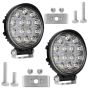 Allextreme EX14FL2 14 LED Round Fog Light Waterproof Driving Spot Flood Combo Beam Roof Bar Bumper Lamp Pod Cars, Jeeps and Bikes (42W, White, 2 PCS, 6 Months Warranty)