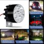 Allextreme 9W Round Fog Light Heavy Duty Waterproof 9 LED Spot Beamlight with Handlebar Switch for Bike Jeep SUV Car and Truck- (White Light, 2 PCS)