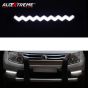 Allextreme EXDRLZ2 Universal Daytime Running Light Waterproof Working Lights Flexible LED DRL Driving Lamp for All Bikes and Cars (Zig-Zag, White)