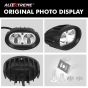 Allextreme EXER8F1 2 LED Oval Projector Fog Light Auxiliary Waterproof Spot Beam Off-Road Driving Lamp for Motorcycle and Cars (20W, White Light, 1 PC)