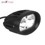 Allextreme EXER8F1 2 LED Oval Projector Fog Light Auxiliary Waterproof Spot Beam Off-Road Driving Lamp for Motorcycle and Cars (20W, White Light, 1 PC)