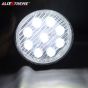 Allextreme EX9LRYW1 9 LED Round Fog Light 4.5" Waterproof Flood Spot Combo Beam Driving Strobe Lamp for Car, Bike and Motorcycles (27W, White and Yellow, 1 PC)