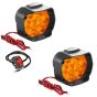 Allextreme EX9FYS2 Imported 9 LED Fog Light Spot Beam Waterproof Heavy Duty Pod Driving Work Lamp with Handlebar Switch for Bike Car and SUV (15W, Yellow Light, 2 PCS)