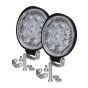 Allextreme EX9LRYW2 9 LED Round Fog Light 4.5" Waterproof Flood Spot Combo Beam Driving Strobe Lamp for Car, Bike and Motorcycles (27W, White and Yellow, 2 PCS)