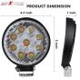 Allextreme EX9LRYW2 9 LED Round Fog Light 4.5" Waterproof Flood Spot Combo Beam Driving Strobe Lamp for Car, Bike and Motorcycles (27W, White and Yellow, 2 PCS)