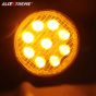 Allextreme EX9LRYW2 9 LED Round Fog Light 4.5" Waterproof Flood Spot Combo Beam Driving Strobe Lamp for Car, Bike and Motorcycles (27W, White and Yellow, 2 PCS)