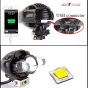 Allextreme EXFSUL2 Motorcycle LED Headlight Super Bright CREE Chip Off Road Driving Fog Lamp for Night Driving (20W, White Light, 2 PCS)