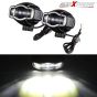Allextreme EXFSUL2 Motorcycle LED Headlight Super Bright CREE Chip Off Road Driving Fog Lamp for Night Driving (20W, White Light, 2 PCS)