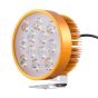 Allextreme EX24W1P 12 LED Round Fog Light Waterproof Spot Beam Off Road Driving Lamp for Motorcycle and Cars (24W, White, 1PC)