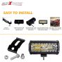 Allextreme EX36LW1 7 inch 36 LED Fog Light Triple Row Flood Spot Combo Beam Driving Lamp Bar for Car Motorcycle SUV Bike Truck (72W, White, 1 Pc)