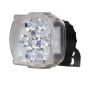 Allextreme EX9FM1B 9 LED Fog Light with Red & Blue Beads and Multicolor Strobe Flash Waterproof White Spot Beam Driving Lamp for Motorcycle Bike Car SUV (20W, 1 PC)