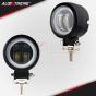 Allextreme EX3IHB1 3 Inch Round White Fog Light with Blue Halo Angel Eye Ring for Bike Motorcycle Car & Off Road SUV (20W, 1 Pc)