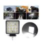 Allextreme EX16FW2P 16 LED Fog Light Waterproof Square Led Flood Lamp Offroad Driving Work Light for Bikes Cars and Motorcycle (48W, White Light)