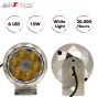 Allextreme EX6FLD2 6 LED Round Fog Light Spot Beam Driving Lamp Universal for Motorcycle, Car, SUV and Bikes (15W, White Light, 2 PCS)