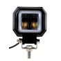 Allextreme EX3HW1W 2.5 Inch Square White Fog Light with White Halo Angel Eye Ring for Bike Motorcycle Car and Off Road SUV (20W, 1 Pc)