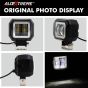 Allextreme EX3HW1W 2.5 Inch Square White Fog Light with White Halo Angel Eye Ring for Bike Motorcycle Car and Off Road SUV (20W, 1 Pc)