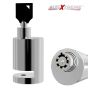 Allextreme EXHDBL1 Stainless Steel Heavy Duty Painted Finish Disc Brake Anti Theft 7mm Pin Wheel Locking Security Lock for Bike and Motorcycle (Chrome)