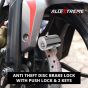 Allextreme EXHDBL1 Stainless Steel Heavy Duty Painted Finish Disc Brake Anti Theft 7mm Pin Wheel Locking Security Lock for Bike and Motorcycle (Chrome)