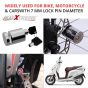 Allextreme EXHDBL1 Stainless Steel Heavy Duty Painted Finish Disc Brake Anti Theft 7mm Pin Wheel Locking Security Lock for Bike and Motorcycle (Chrome)
