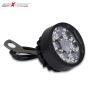Allextreme EX6FOS2 6 LED Oval Mirror Mount Fog Light With Switch Adjustable Angle Spot Beam Waterproof Driving Lamp for Motorcycle and Bike (18W, White Light, 2 PCS)