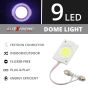 Allextreme Universal T10 LED Parking Light COB 24 SMD Super Bright White Interior Pilot License Plate 1.6W Dome Indicator Lamp Bulb for Car Bike and Motorcycle (1 PC, Round)