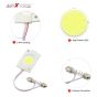 Allextreme Universal T10 LED Parking Light COB 24 SMD Super Bright White Interior Pilot License Plate 1.6W Dome Indicator Lamp Bulb for Car Bike and Motorcycle (1 PC, Round)
