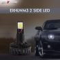 Allextreme EXHLWM2 2 Side LED Headlight Bulb with Cooling Fan and Canbus Head lamp Conversion Kit for Bike Car SUV and Motorcycles (25W, White)