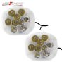 Allextreme EX9RGBW2 9 LED Fog Light Waterproof White Spot Beam Driving Lamp with Red Green Blue Beads for Motorcycle Bike Car SUV (20W, White & RGB Light, 2 PCS)