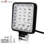 Allextreme EX16WY01 16 LED Square Fog Light 4 Inch Waterproof Driving Spot Lamp for Car, Motorcycle (48W, White & Amber) (PACK - 1)