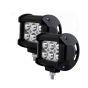 Allextreme EX6LD2F Waterproof 6 LED Fog Light Combo Beam Waterproof Heavy Duty Work Lamp for Motorcycle Bike Car and SUV (18W, White & Yellow, 2 PCS)