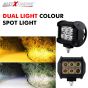 Allextreme EX6LD2F Waterproof 6 LED Fog Light Combo Beam Waterproof Heavy Duty Work Lamp for Motorcycle Bike Car and SUV (18W, White & Yellow, 2 PCS)