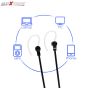 Allextreme AEAR-03 3.5mm Stereo Headphone Earphone with Mic and Inline Control for iPhone Samsung Mobiles and Tablets (Black)