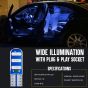 Allextreme EXT10BL3 Universal T10 LED Parking Light 6 SMD Super Bright Interior Pilot License Plate Dome Indicator Lamp Bulb for Car Bike and Motorcycle (3W, Blue, 2 PCS)