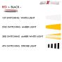 Allextreme EX14WY1 14 LED Round Fog Light 4 Inches Waterproof Driving Spot Lamp with Mounting Bracket for Car, Motorcycle and Outdoor Applications (42W, White & Yellow, 1 PC)
