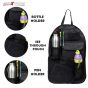 Allextreme EXNCBOB Nylon Universal Car Auto Seat Back Multi Pocket Organizer Bag for Mobile, Bottle, Map, Magazines and Umbrella Storage (Black)