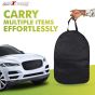 Allextreme EXNCBOB Nylon Universal Car Auto Seat Back Multi Pocket Organizer Bag for Mobile, Bottle, Map, Magazines and Umbrella Storage (Black)