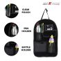 AllExtreme EXNCSOB Velvet Universal Car Auto Seat Back Multi Pocket Organizer Bag for Mobile, Bottle, Map, Magazines and Umbrella (Black)