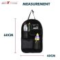 AllExtreme EXNCSOB Velvet Universal Car Auto Seat Back Multi Pocket Organizer Bag for Mobile, Bottle, Map, Magazines and Umbrella (Black)