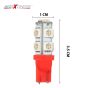 Allextreme EXZ10R2 Universal T10 LED Parking Light 9 SMD Super Bright Interior Pilot License Plate Dome Indicator Lamp Bulb for Car Bike and Motorcycle (3W, Red, 2 PCS)