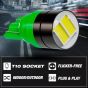 Allextreme EXT104G Universal T10 LED Parking Light 4 SMD Super Bright Interior Pilot License Plate Dome Indicator Lamp Bulb for Car Bike and Motorcycle (1W, Green, 2 PCS)