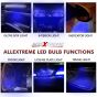Allextreme EXT10XS Universal T10 LED Parking Light Super Bright Interior Pilot License Plate Dome Indicator Lamp Bulb for Car Bike and Motorcycle (2W, Blue, 2 PCS)