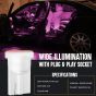 Allextreme EXLPLP2 Universal T10 LED Parking Light Super Bright Interior Pilot License Plate Dome Indicator Lamp Bulb for Car Bike and Motorcycle (2W, Pink, 2 PCS)
