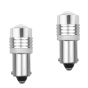 Allextreme EXBA9DW BA9S 2 PCS LED Parking Light 1 W Super Bright White 2 SMD Car Interior License Plate Wedge Dome Trunk Dashboard Bulb for Car Bike and Motorcycle (White)