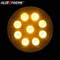 Allextreme EX9RY1P 9 LED Round Fog Light Waterproof Led Work light With Mounting Brackets for Cars and Motorcycle (27W, Yellow, 1Pc)