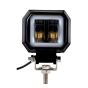 Allextreme EX3HR1W 2.5 Inch Square White Fog Light with Red Halo Angel Eye Ring for Bike Motorcycle Car and Off Road SUV (20W, 1 Pc)