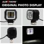 Allextreme EX3HR1W 2.5 Inch Square White Fog Light with Red Halo Angel Eye Ring for Bike Motorcycle Car and Off Road SUV (20W, 1 Pc)
