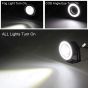 AllExtreme EX3WE2P 3 Inches Universal Car Projector LED Fog Light COB Halo White Angel Eye Rings for Cars (10W, 2 PCS)
